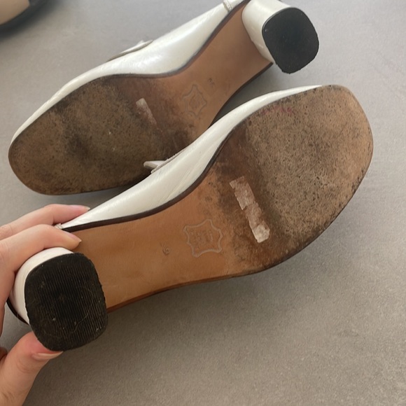 White Leather Patrick Cox Boot Heels - Picture 5 of 6